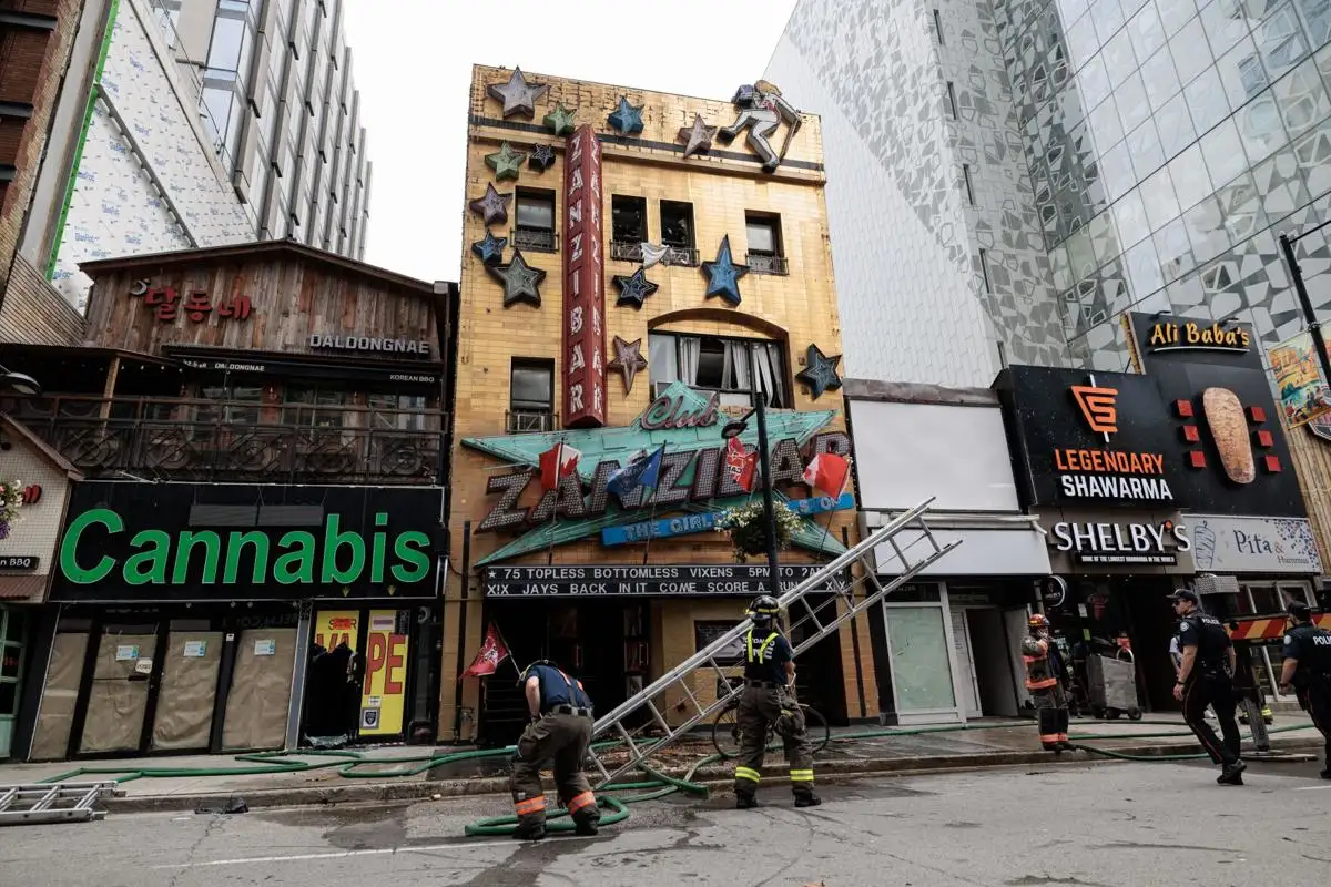 Zanzibar Tavern Fire- Toronto Landmark Club Damaged in 3-Alarm Blaze